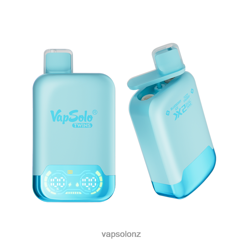 VapSolo Wellington - VapSolo TWINS Disposable Vape 0R86227 Blueberry Ice & Fizzy Cherry